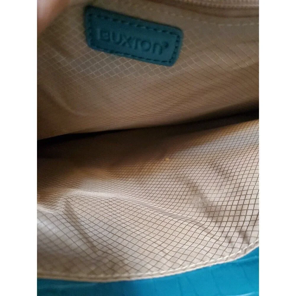 Buxton Turquoise Genuine Leather Reno Laptop Business Woman Travel Tote Large